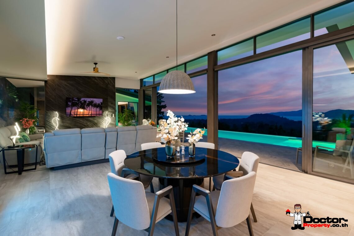 Modern Luxury Villa with Exhilarating Panorama in Na Mueang, Koh Samui – For Sale