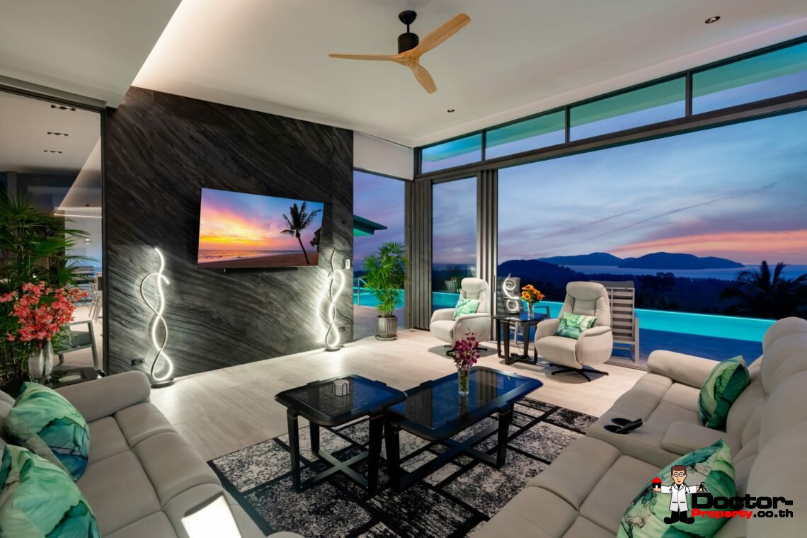 Modern Luxury Villa with Exhilarating Panorama in Na Mueang, Koh Samui – For Sale