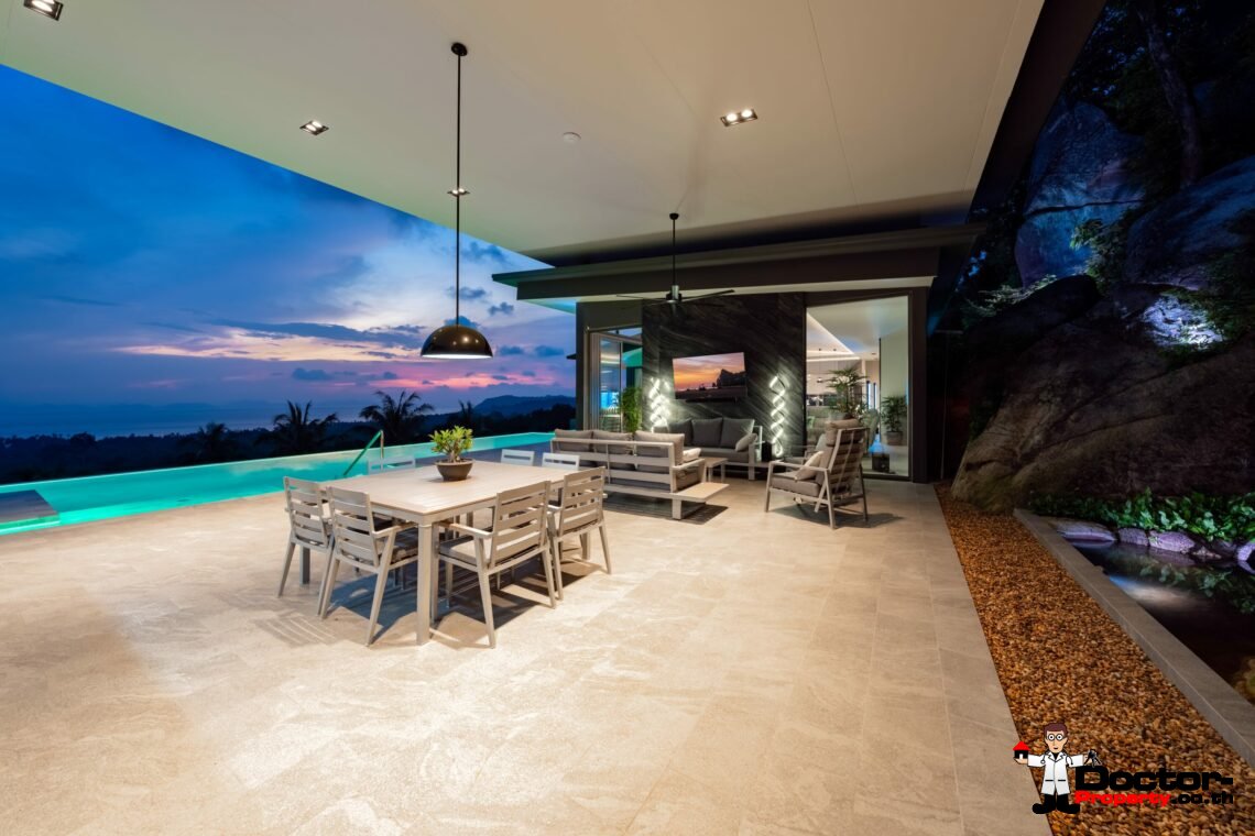 Modern Luxury Villa with Exhilarating Panorama in Na Mueang, Koh Samui – For Sale