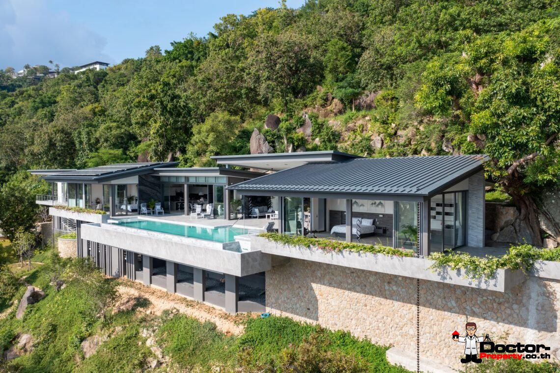 Modern Luxury Villa with Exhilarating Panorama in Na Mueang, Koh Samui – For Sale
