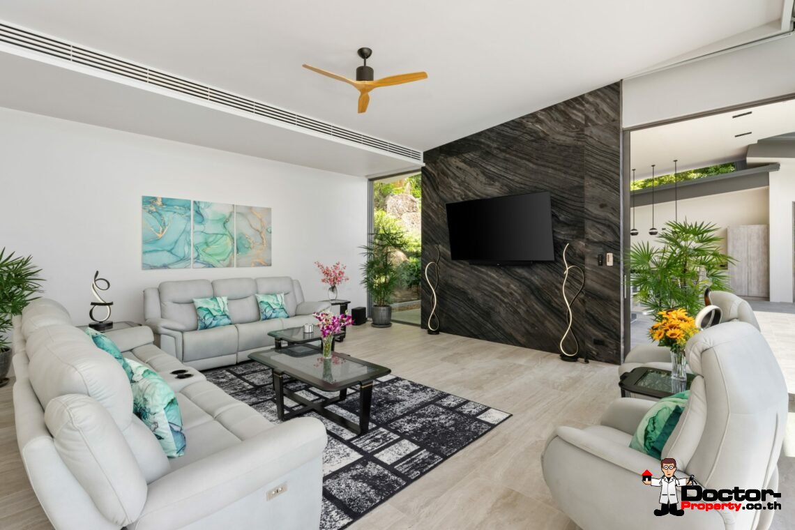 Modern Luxury Villa with Exhilarating Panorama in Na Mueang, Koh Samui – For Sale