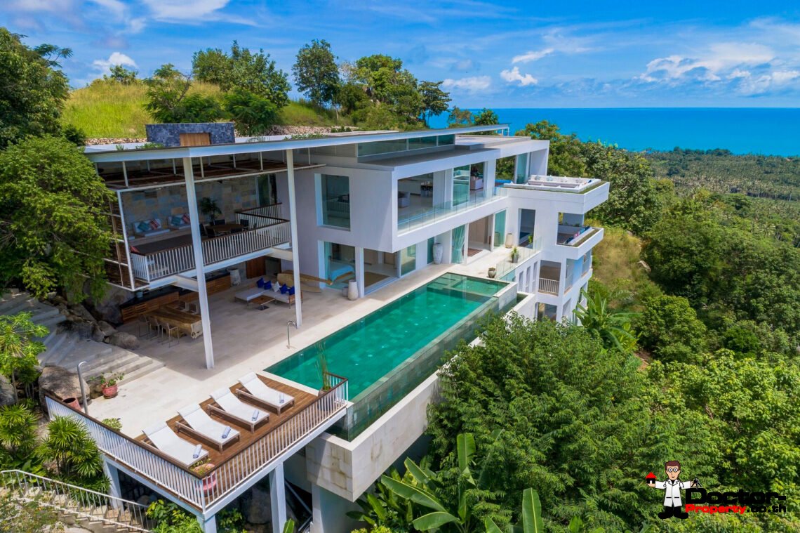 Modern Luxury Villa with Panoramic View in Na Mueang, Koh Samui – For Sale
