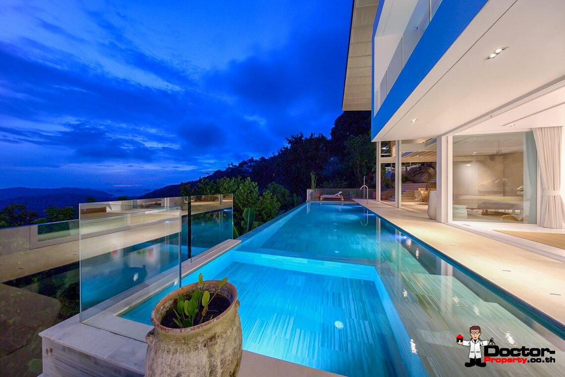 Modern Luxury Villa with Panoramic View in Na Mueang, Koh Samui – For Sale