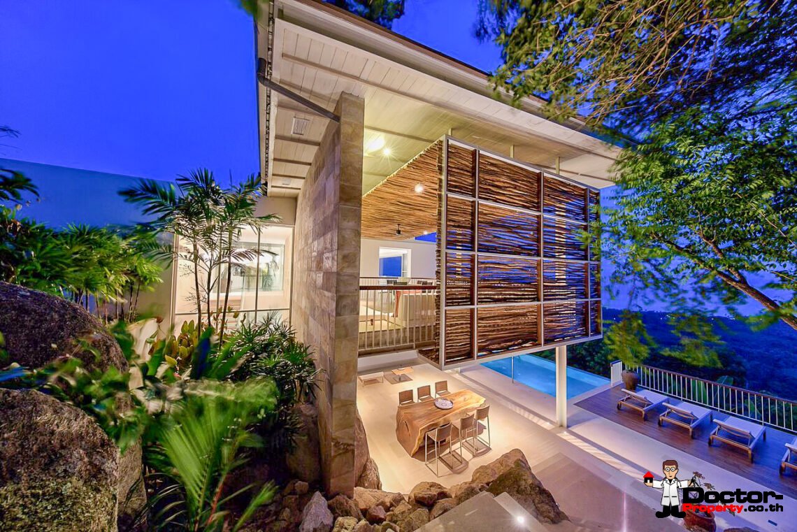 Modern Luxury Villa with Panoramic View in Na Mueang, Koh Samui – For Sale
