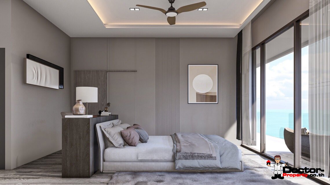 New Luxury 4 Bedroom Sea View Villa in Bang Por, Koh Samui – For Sale