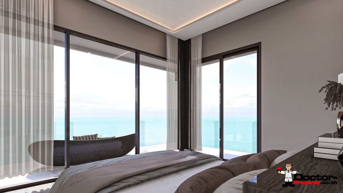 New Luxury 4 Bedroom Sea View Villa in Bang Por, Koh Samui – For Sale
