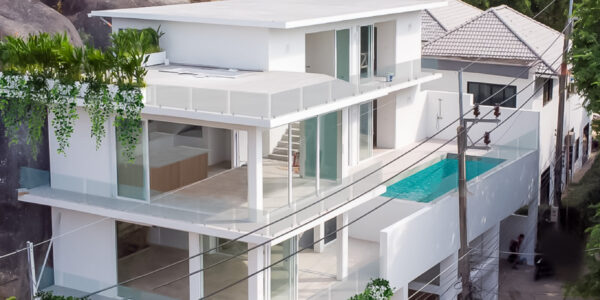 New Modern 4 Bedroom Sea View Villa in Lamai, Koh Samui – For Sale