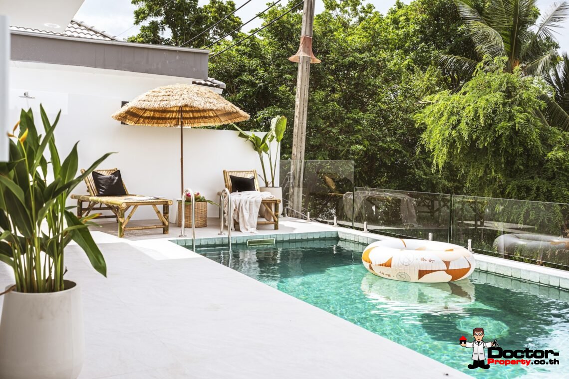 New Modern 4 Bedroom Sea View Villa in Lamai, Koh Samui – For Sale