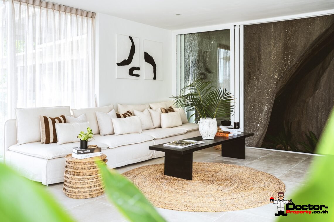 New Modern 4 Bedroom Sea View Villa in Lamai, Koh Samui – For Sale