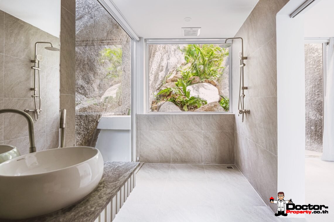New Modern 4 Bedroom Sea View Villa in Lamai, Koh Samui – For Sale