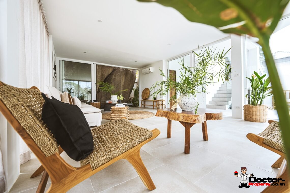 New Modern 4 Bedroom Sea View Villa in Lamai, Koh Samui – For Sale