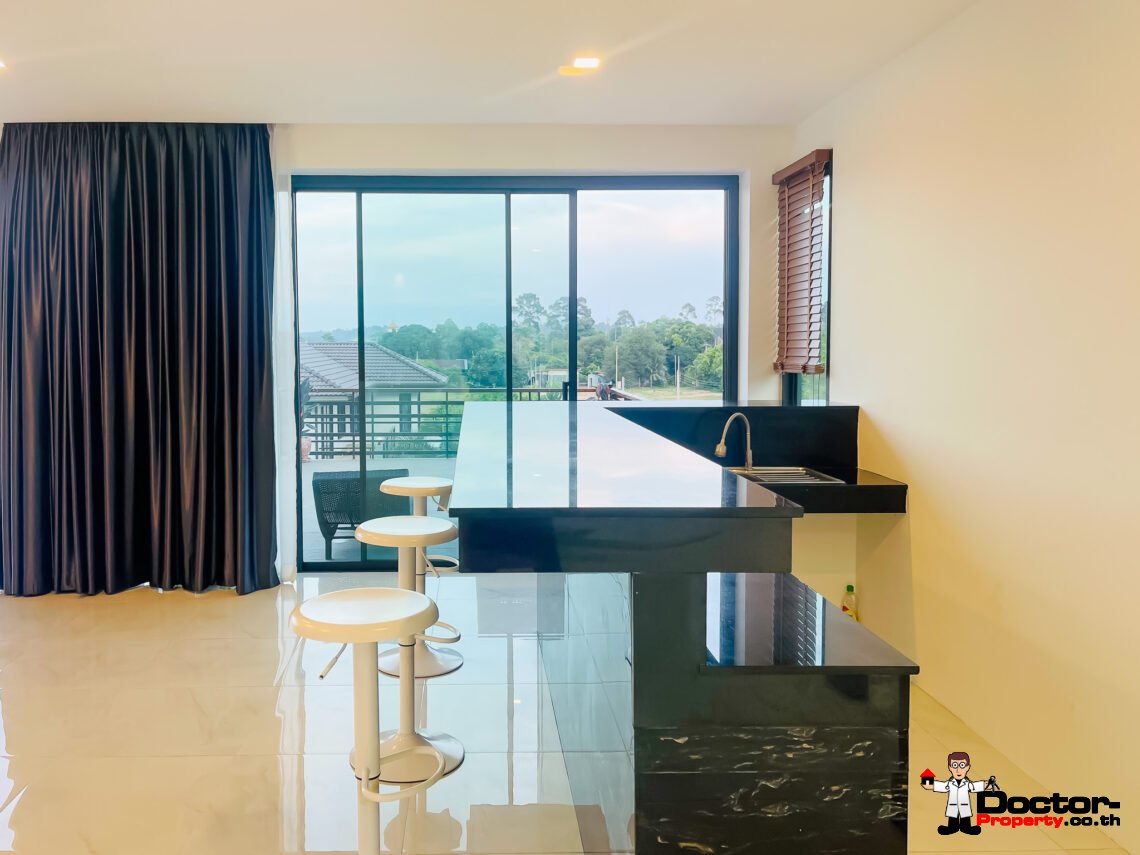 Modern 5 Bedroom with Partial Sea View and Mountain View in Bophut, Koh Samui – For Sale