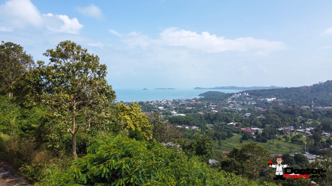 Land 1,852 SQM with Sea View in Bophut Hill, Koh Samui – For Sale