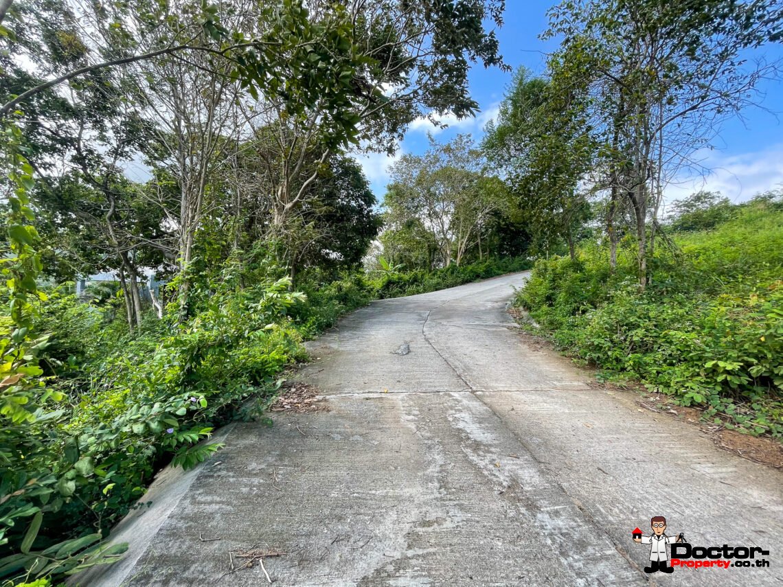 Land 1,852 SQM with Sea View in Bophut Hill, Koh Samui – For Sale