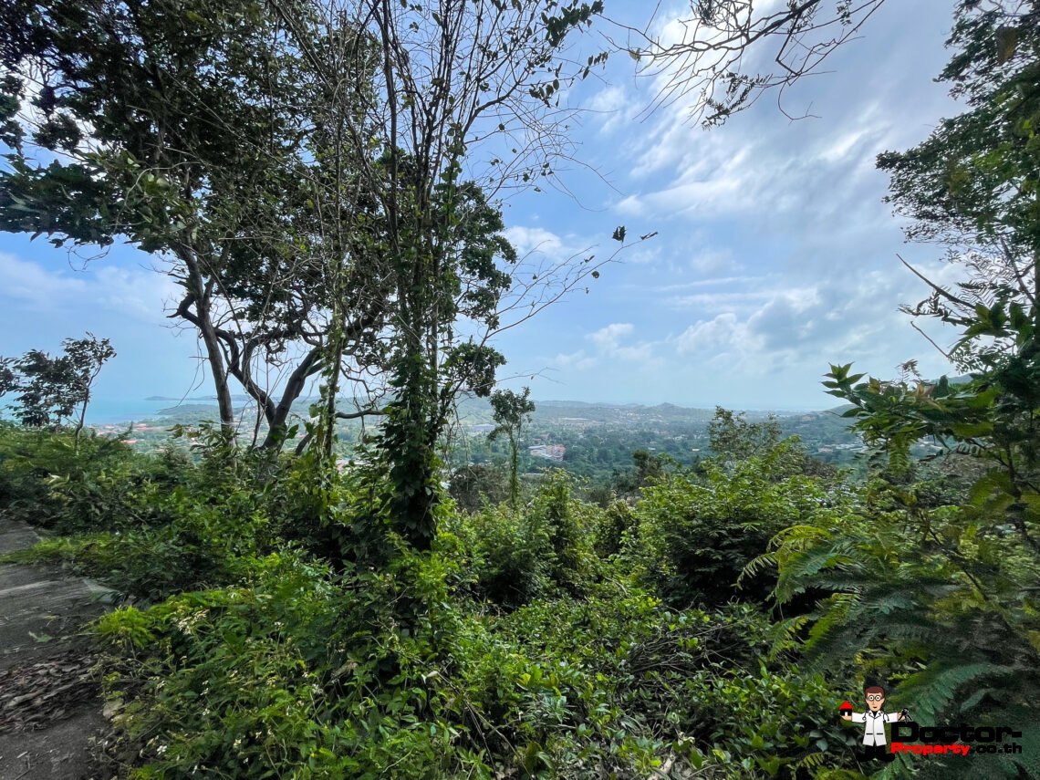 Land 1,852 SQM with Sea View in Bophut Hill, Koh Samui – For Sale