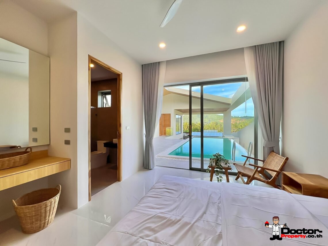 New 3 Bedroom Villa with Mountain View in Mae Nam, Koh Samui – For Sale