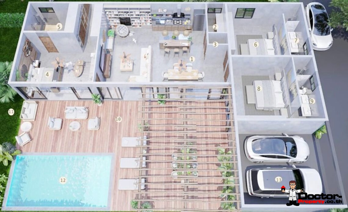 New 3 Bedrooms Pool Villa in Bo Phut, Koh Samui – For Sale