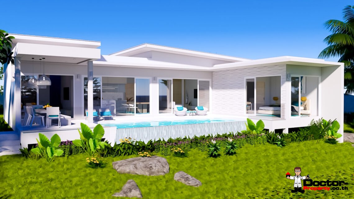 New Modern 3 Bedroom Private Pool Villa in Plai Laem, Koh Samui – For Sale