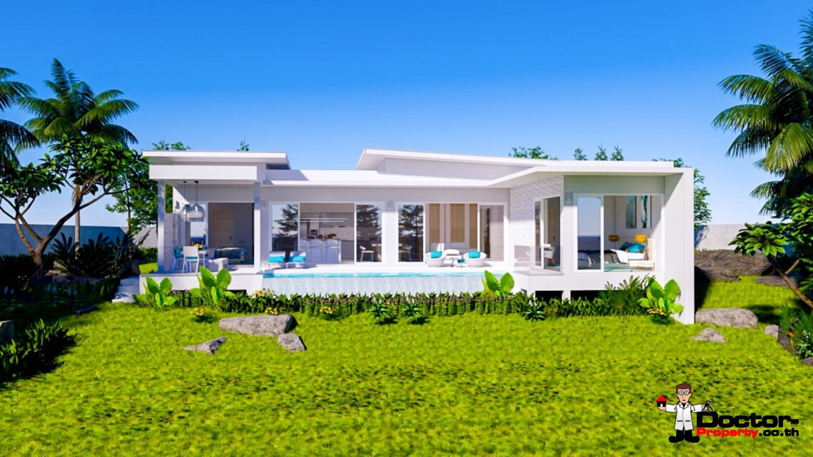 New Modern 3 Bedroom Private Pool Villa in Plai Laem, Koh Samui – For Sale
