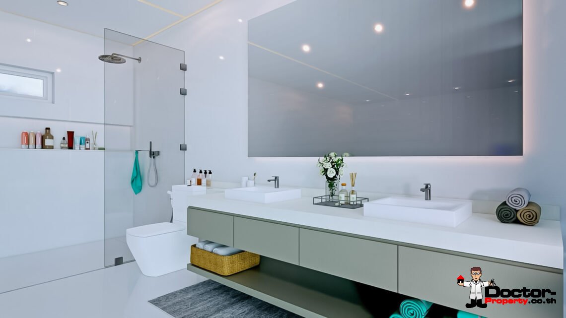 New Modern 3 Bedroom Private Pool Villa in Plai Laem, Koh Samui – For Sale