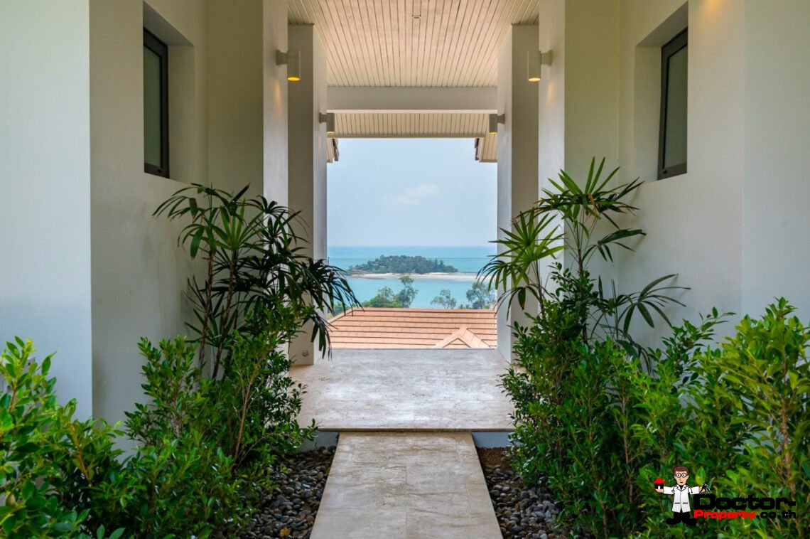 4 Bedroom Private Pool Villa with Sea View in Choeng Mon, Koh Samui – For Sale