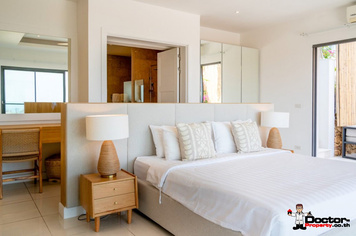4 Bedroom Private Pool Villa with Sea View in Choeng Mon, Koh Samui – For Sale