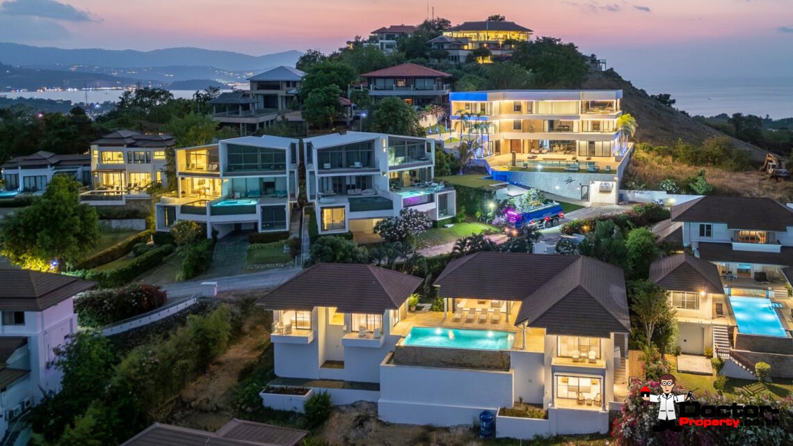 4 Bedroom Private Pool Villa with Sea View in Choeng Mon, Koh Samui – For Sale