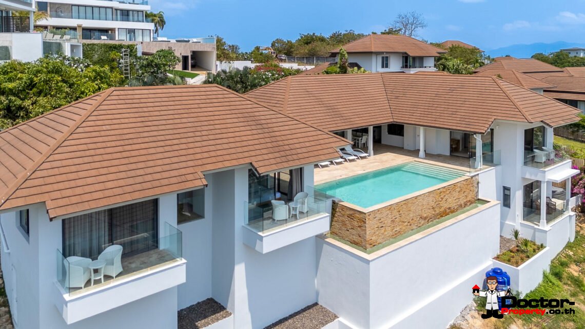 4 Bedroom Private Pool Villa with Sea View in Choeng Mon, Koh Samui – For Sale