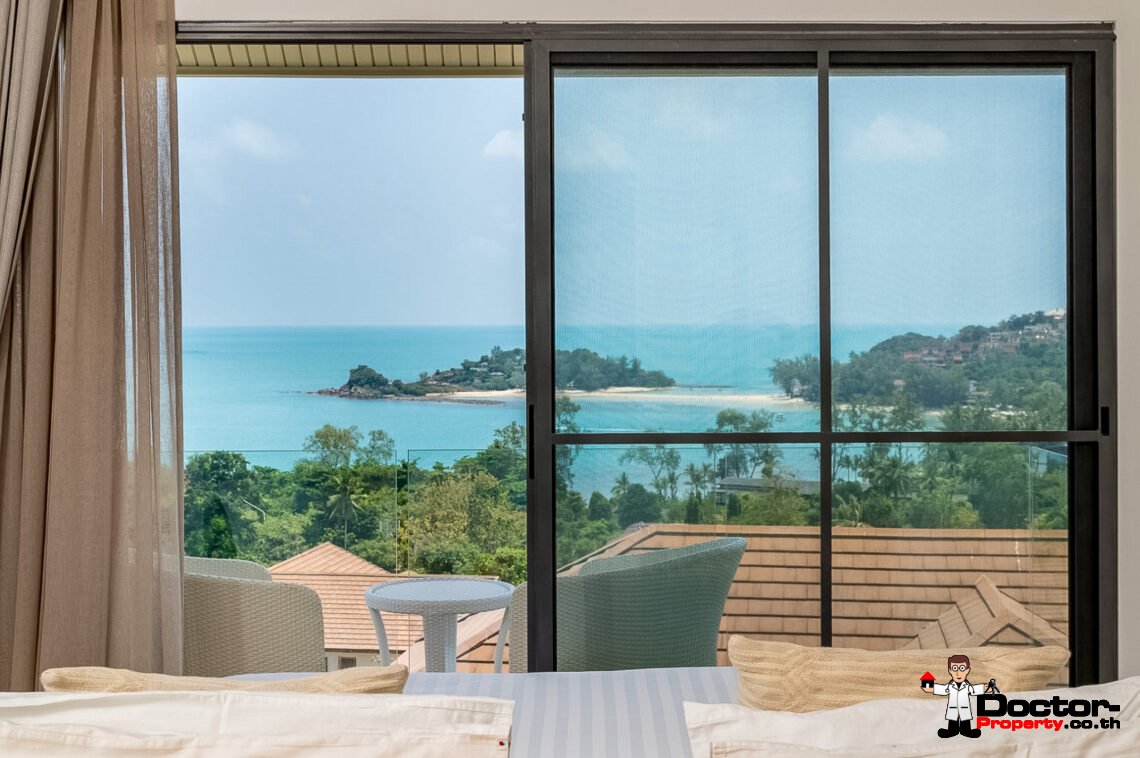 4 Bedroom Private Pool Villa with Sea View in Choeng Mon, Koh Samui – For Sale