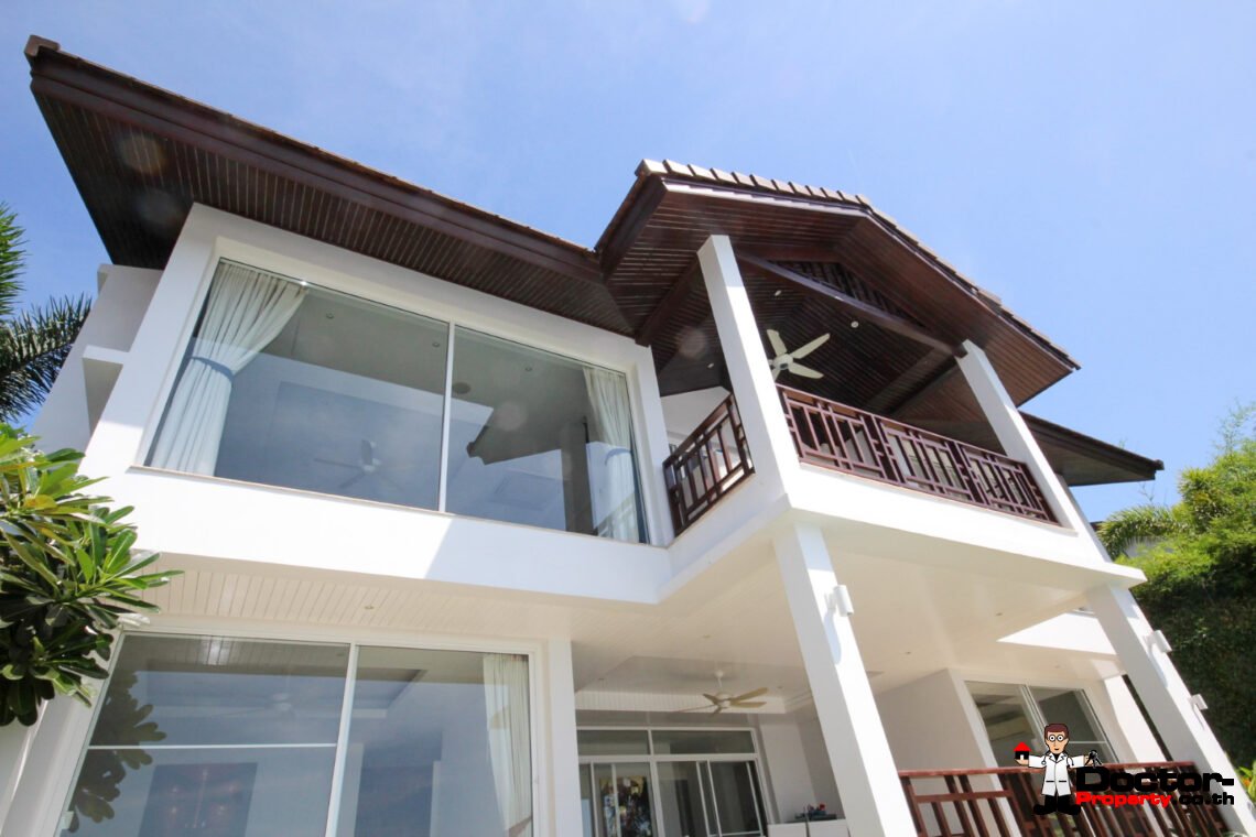 3 Bedroom Private Pool Villa with Sea View in Choeng Mon, Koh Samui – For Sale