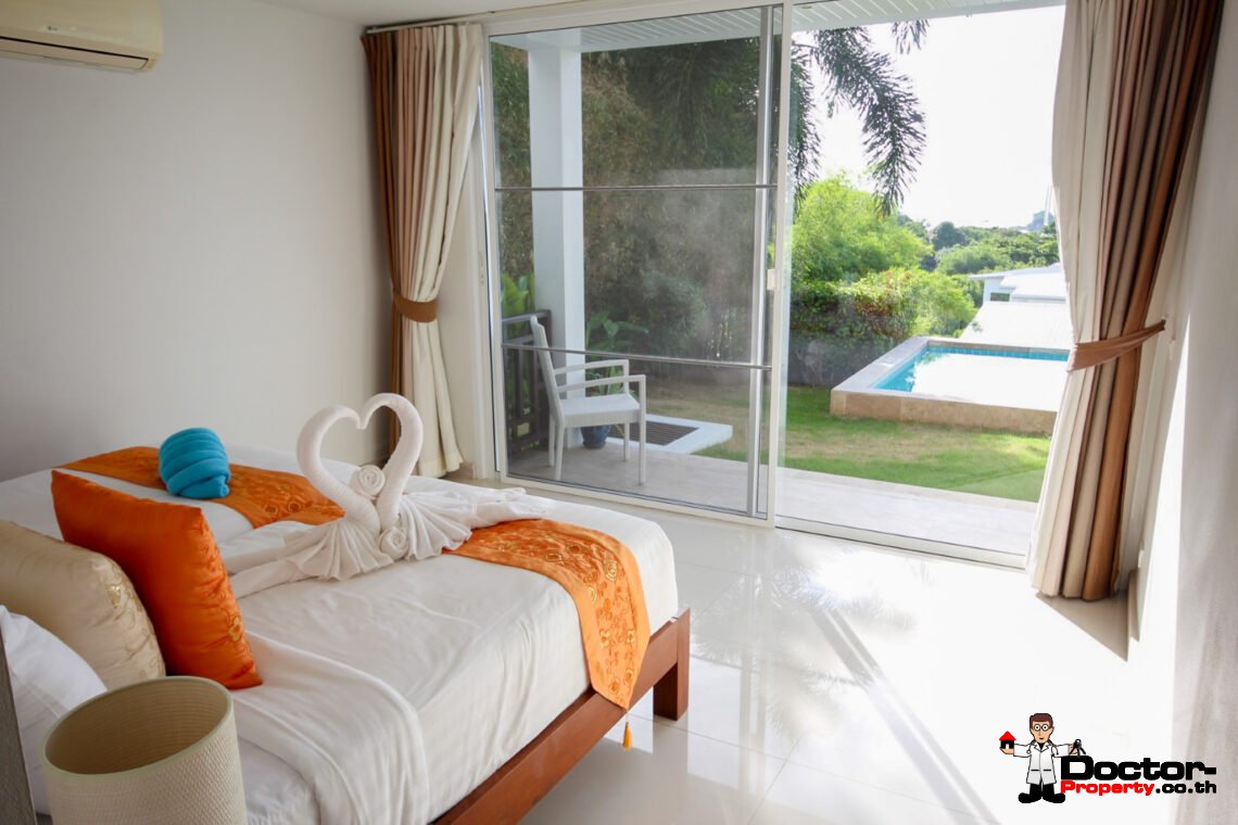 3 Bedroom Private Pool Villa with Sea View in Choeng Mon, Koh Samui – For Sale