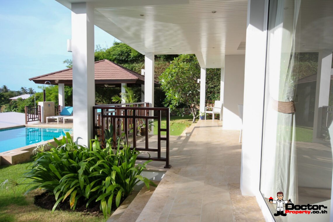 3 Bedroom Private Pool Villa with Sea View in Choeng Mon, Koh Samui – For Sale