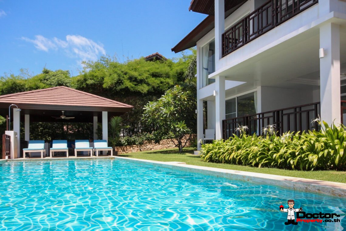 3 Bedroom Private Pool Villa with Sea View in Choeng Mon, Koh Samui – For Sale