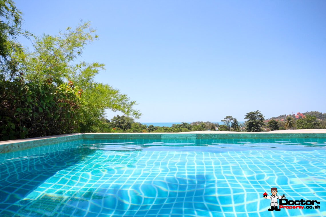 3 Bedroom Private Pool Villa with Sea View in Choeng Mon, Koh Samui – For Sale