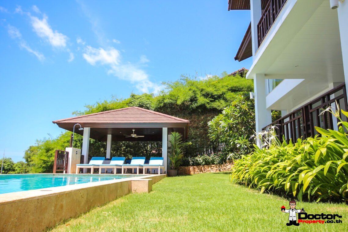 3 Bedroom Private Pool Villa with Sea View in Choeng Mon, Koh Samui – For Sale
