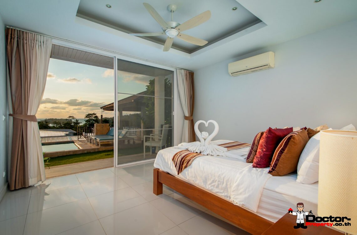 3 Bedroom Private Pool Villa with Sea View in Choeng Mon, Koh Samui – For Sale