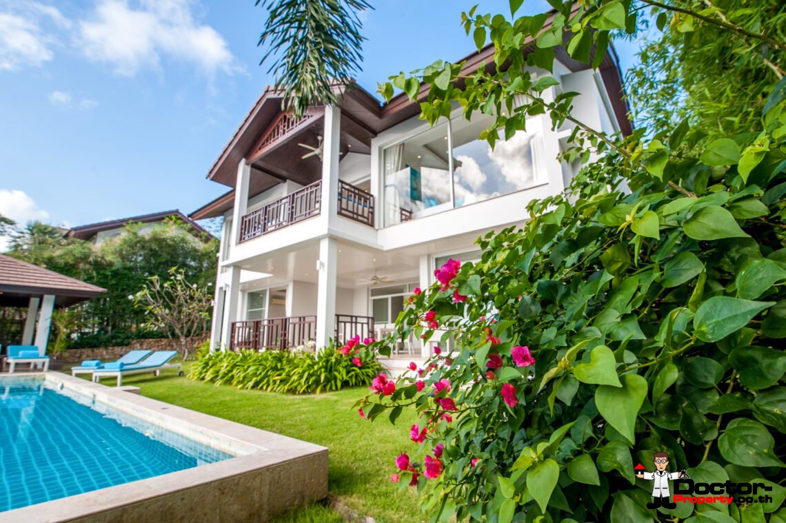 3 Bedroom Private Pool Villa with Sea View in Choeng Mon, Koh Samui – For Sale