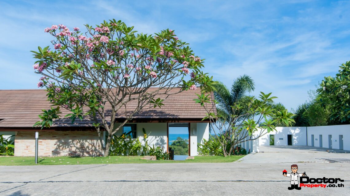 3 Bedroom Private Pool Villa with Sea View in Choeng Mon, Koh Samui – For Sale