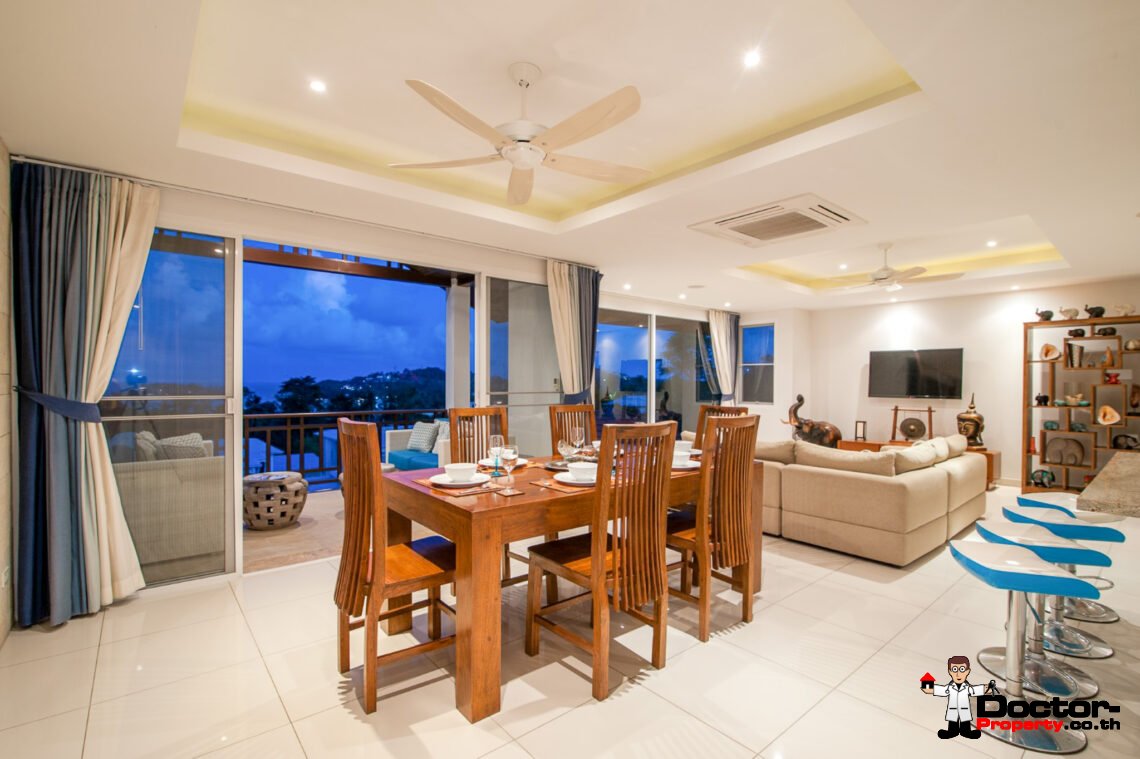 3 Bedroom Private Pool Villa with Sea View in Choeng Mon, Koh Samui – For Sale