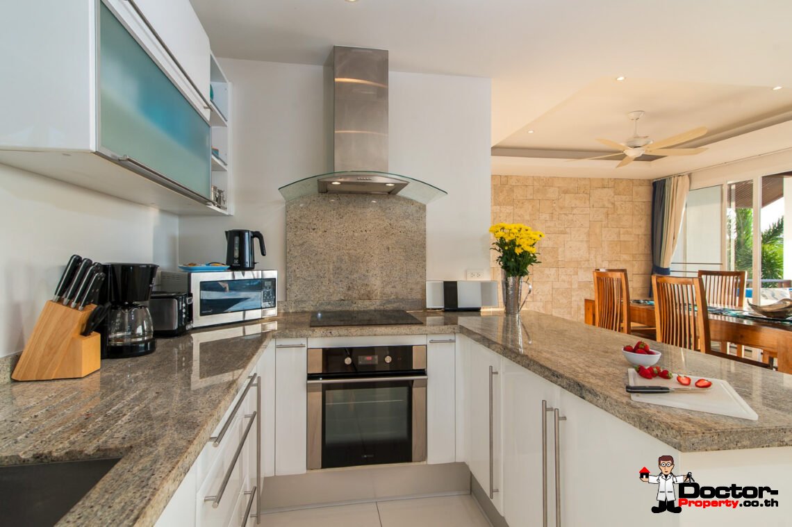 3 Bedroom Private Pool Villa with Sea View in Choeng Mon, Koh Samui – For Sale