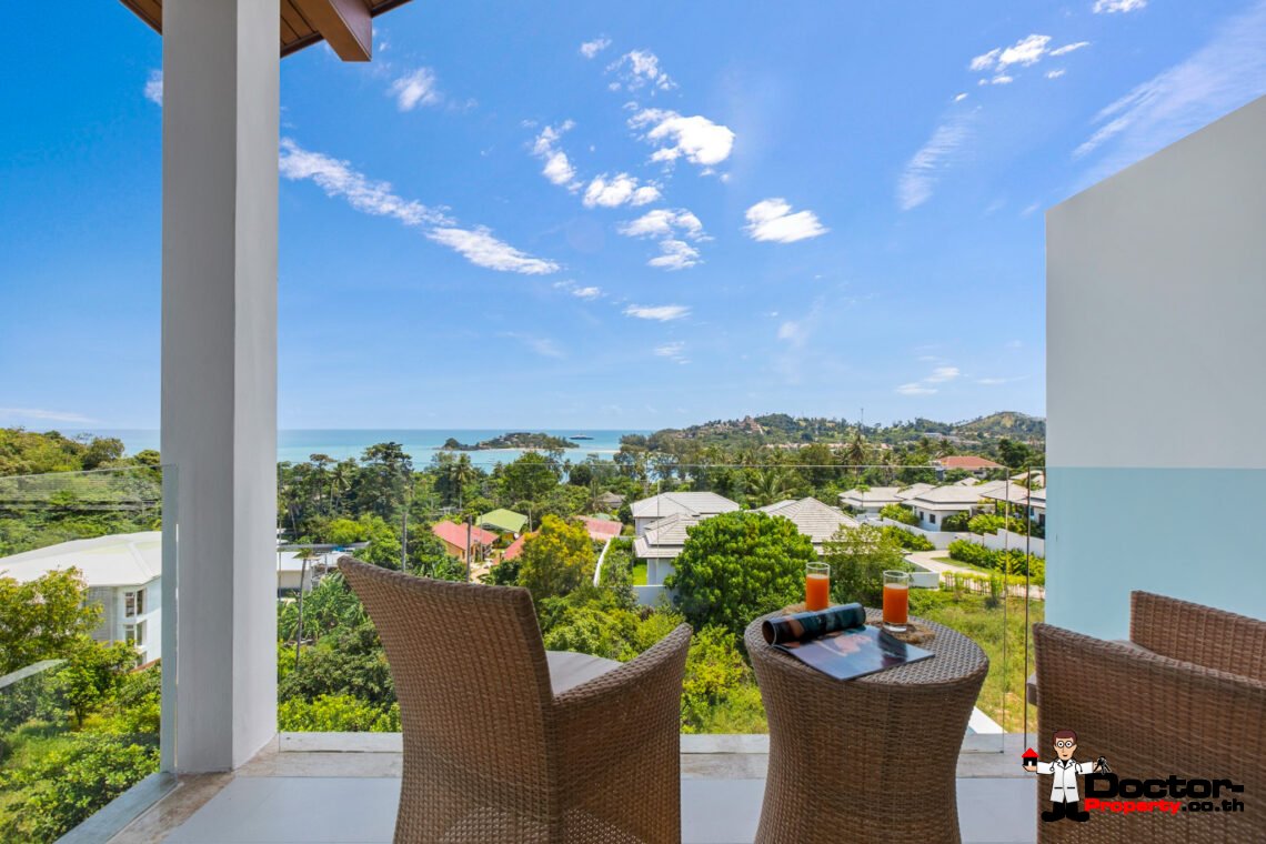 3 Bedroom Semi-Detached Pool Villa with Sea View  in Choeng Mon, Koh Samui – For Sale