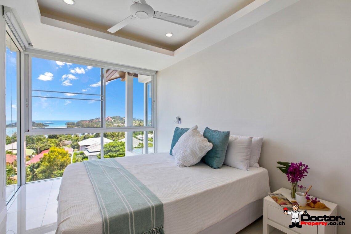 3 Bedroom Semi-Detached Pool Villa with Sea View  in Choeng Mon, Koh Samui – For Sale