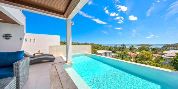 3 Bedroom Semi-Detached Pool Villa with Sea View in Choeng Mon, Koh Samui – For Sale