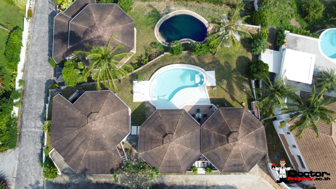 5 Bedroom Private Pool Villa with Sea View in Bang Rak, Koh Samui – For Sale