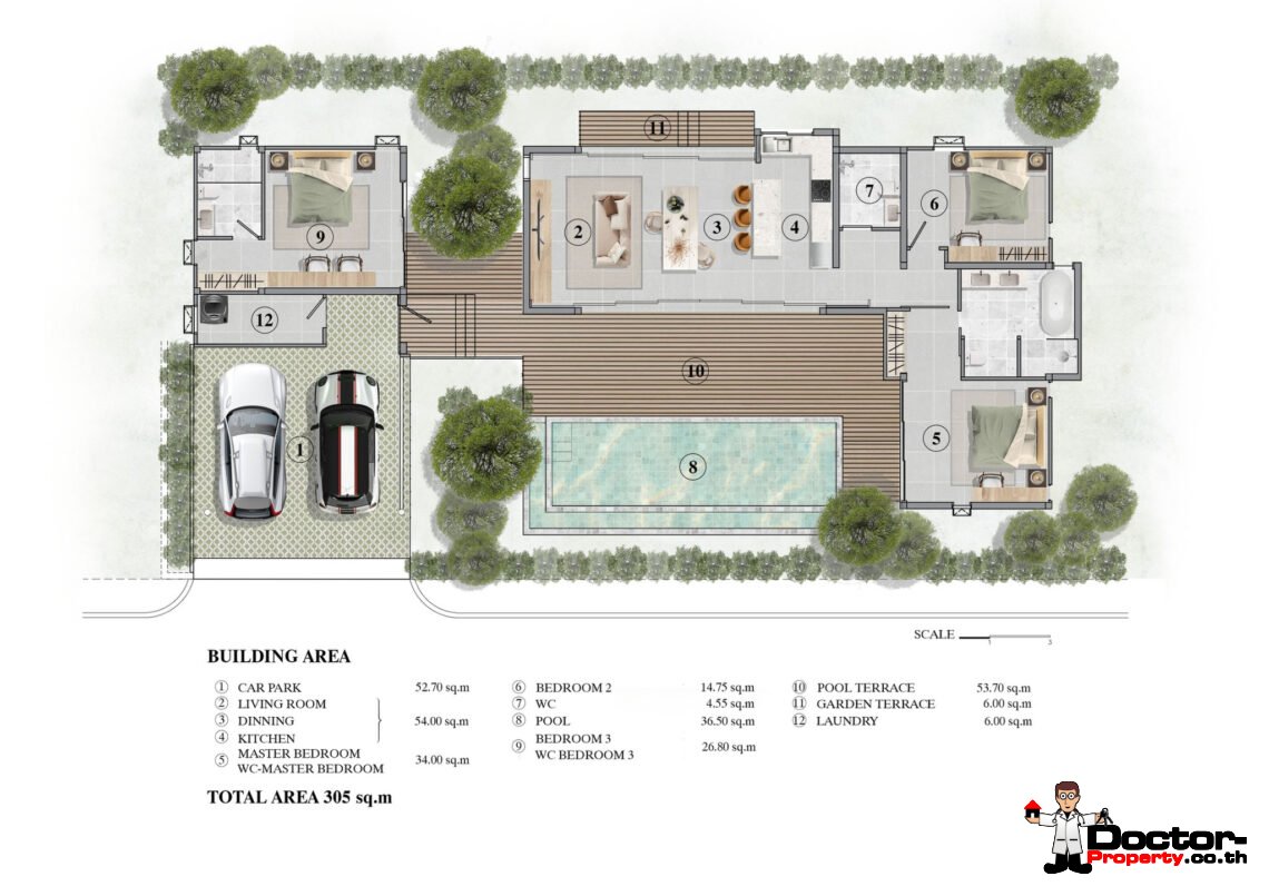 New Modern 3 Bedroom Private Pool Villa in Ban Tai, Koh Samui – For Sale