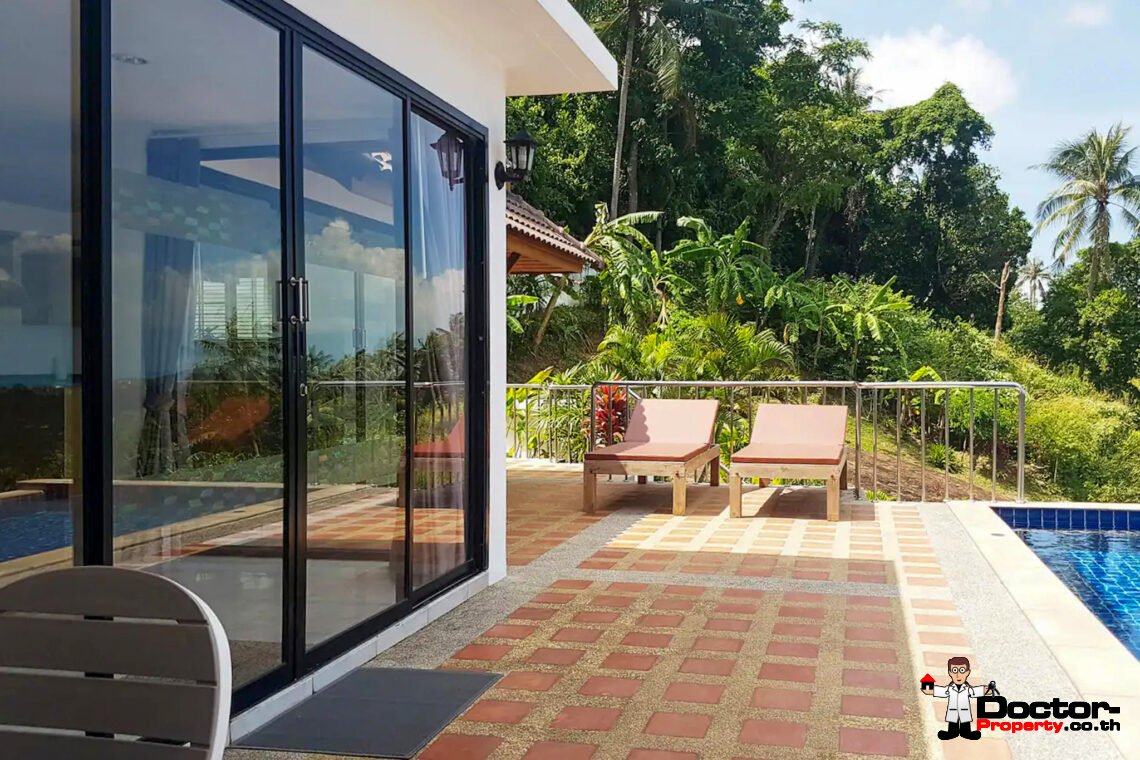 4 Bedroom Private Pool Villa with Sea View in Mae Nam, Koh Samui – For Sale