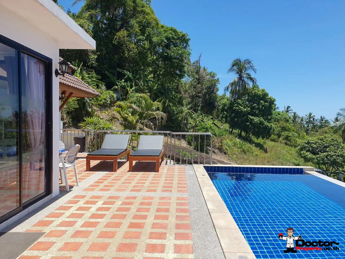 4 Bedroom Private Pool Villa with Sea View in Mae Nam, Koh Samui – For Sale