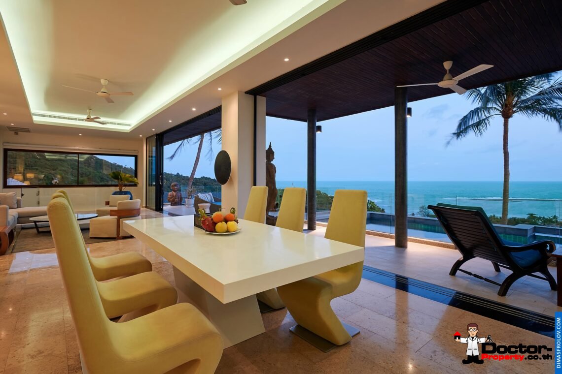 4 Bedroom Pool Villa with Sea View – Hua Thanon, Koh Samui – For Sale