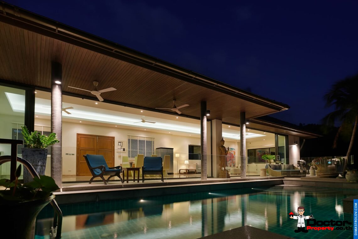 4 Bedroom Pool Villa with Sea View – Hua Thanon, Koh Samui – For Sale
