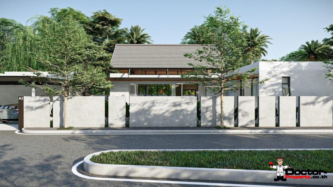 New Modern 3 Bedroom Private Pool Villa Near Beach in Ban Tai, Koh Samui – For Sale